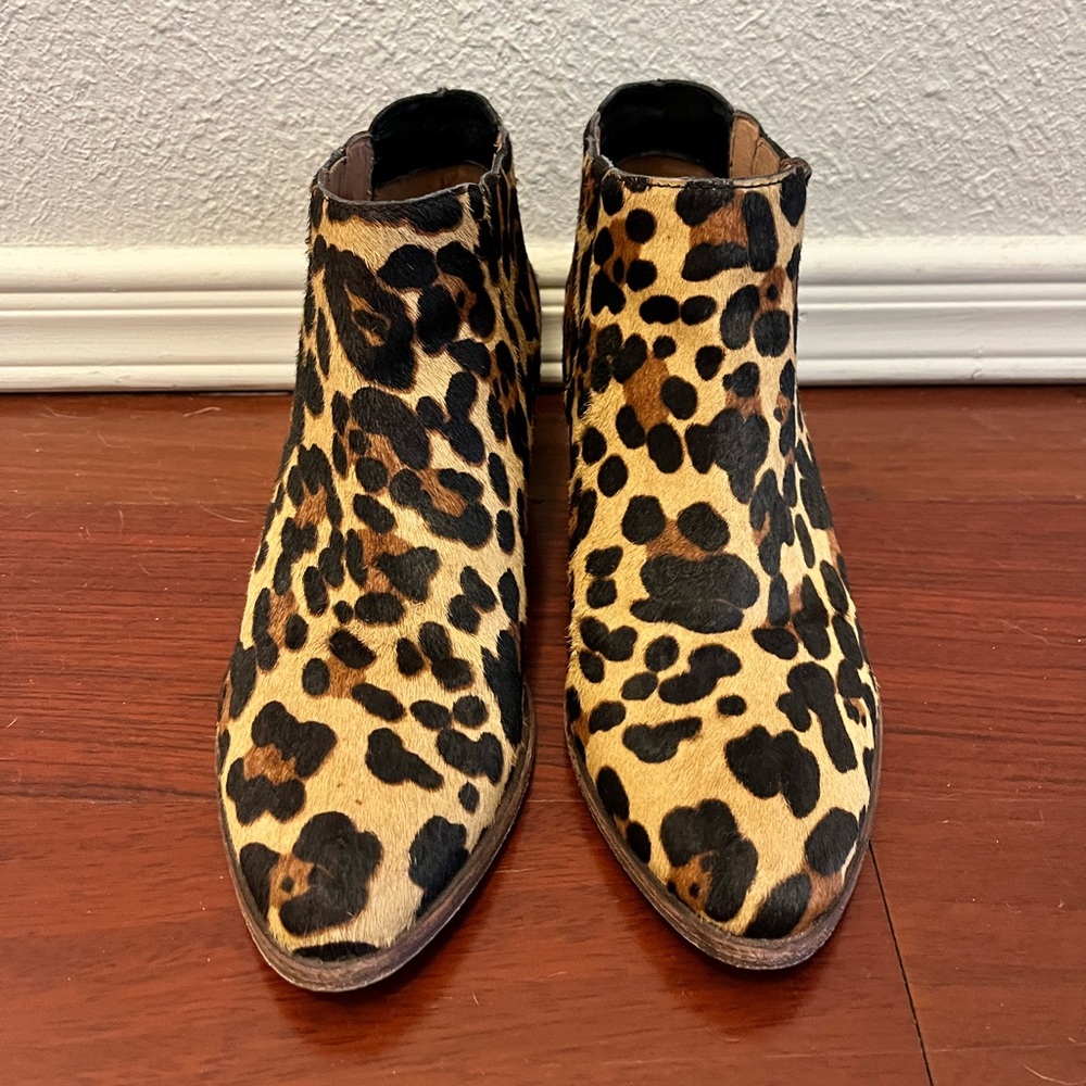 Joie Barlow Leopard Calfskin Booties